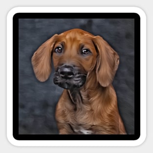 I Love Dogs, The Best Friends, Redbone Coonhound Sticker